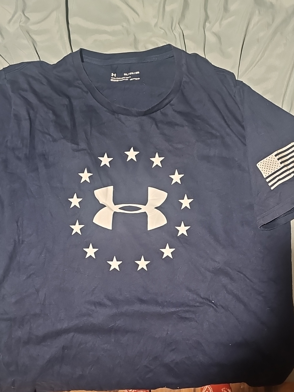 Under Armour Navy Short-Sleeve Tee with White Star Ring Logo